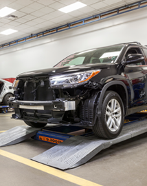 Toyota on vehicle lift | Seeger Toyota of St. Robert in St Robert MO