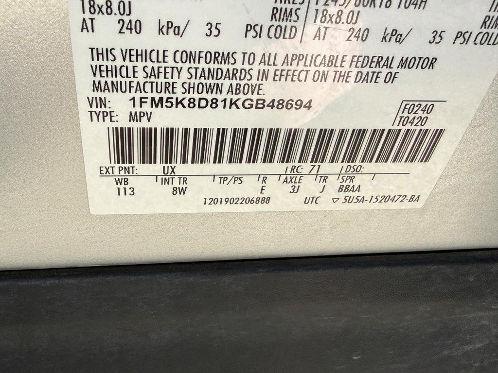 2019 Ford Explorer XLT 4WD