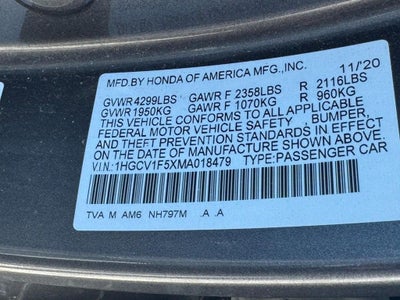 2021 Honda Accord EX-L