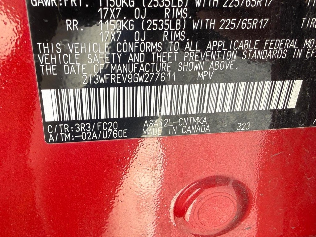 2016 Toyota RAV4 FWD 4dr XLE (Natl)