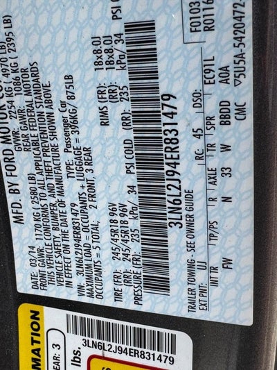 2014 Lincoln MKZ Base