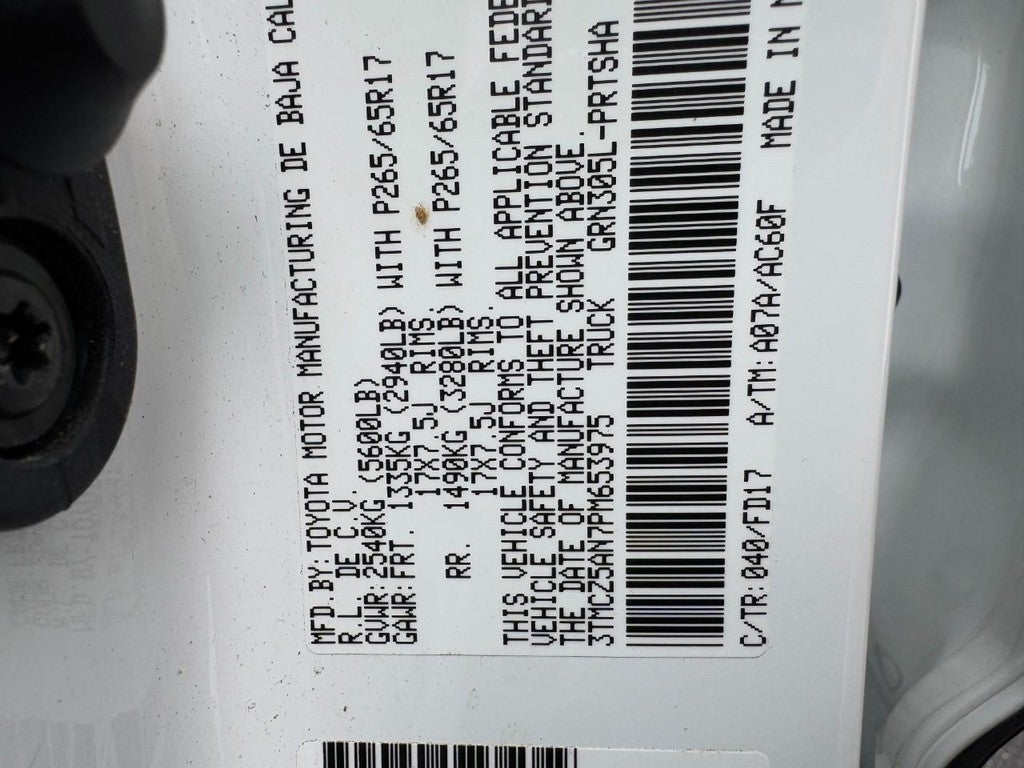 2023 Toyota Tacoma 4WD Double Cab 5' Bed V6 (Natl)