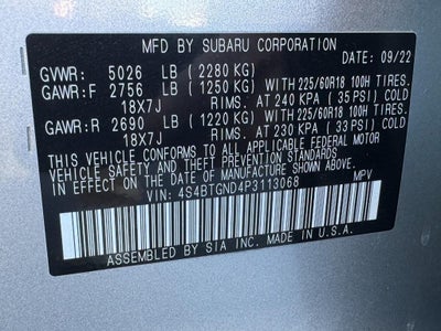 2023 Subaru Outback Limited XT CVT