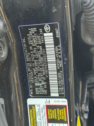 2012 Toyota Camry Hybrid XLE