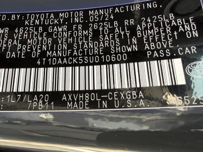 2025 Toyota Camry XLE (Natl)