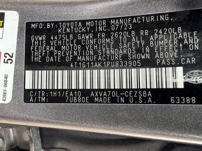 2023 Toyota CAMRY SE