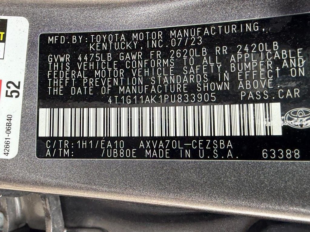 2023 Toyota CAMRY SE