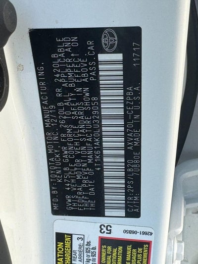 2020 Toyota Camry XSE