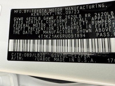 2024 Toyota CAMRY XSE V6