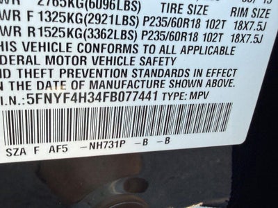 2015 Honda Pilot SE