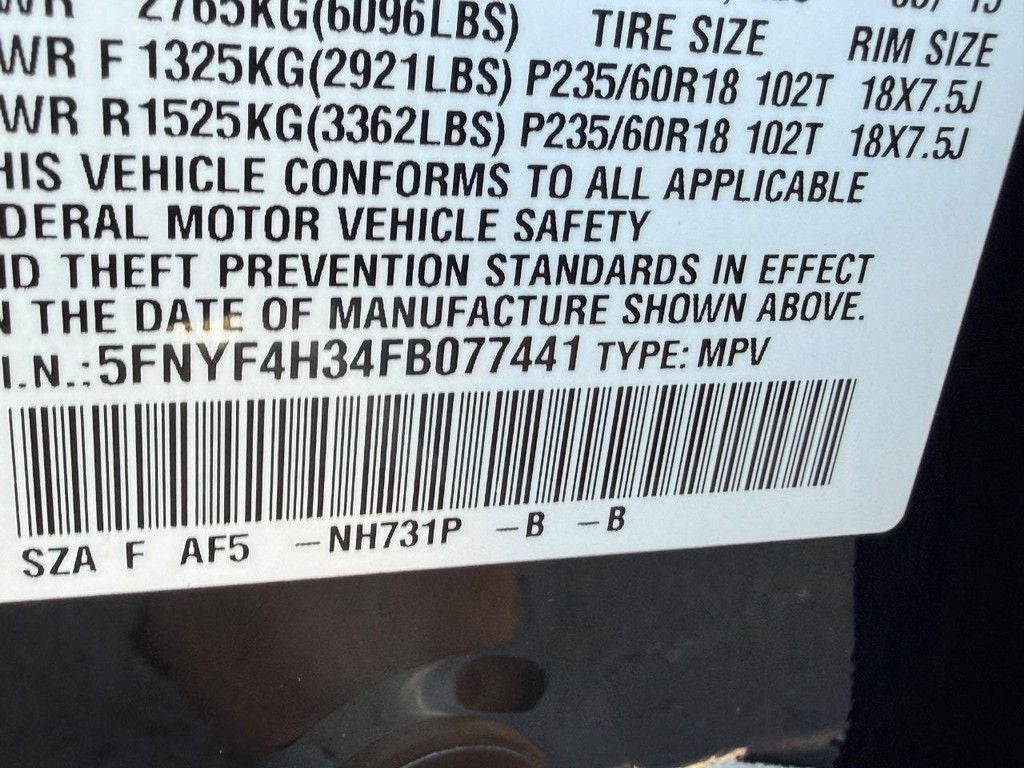2015 Honda Pilot SE