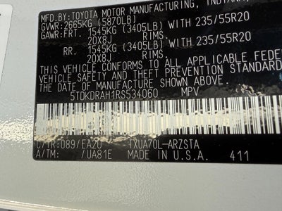 2024 Toyota Highlander XSE FWD (Natl)