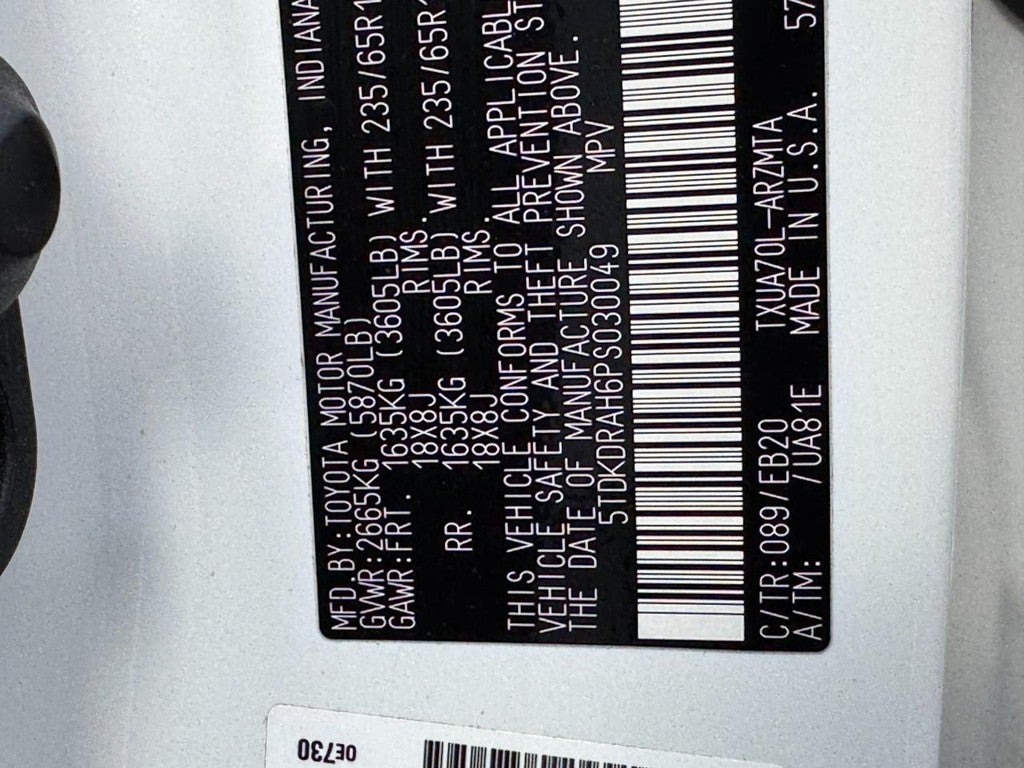 2023 Toyota Highlander FWD (Natl)