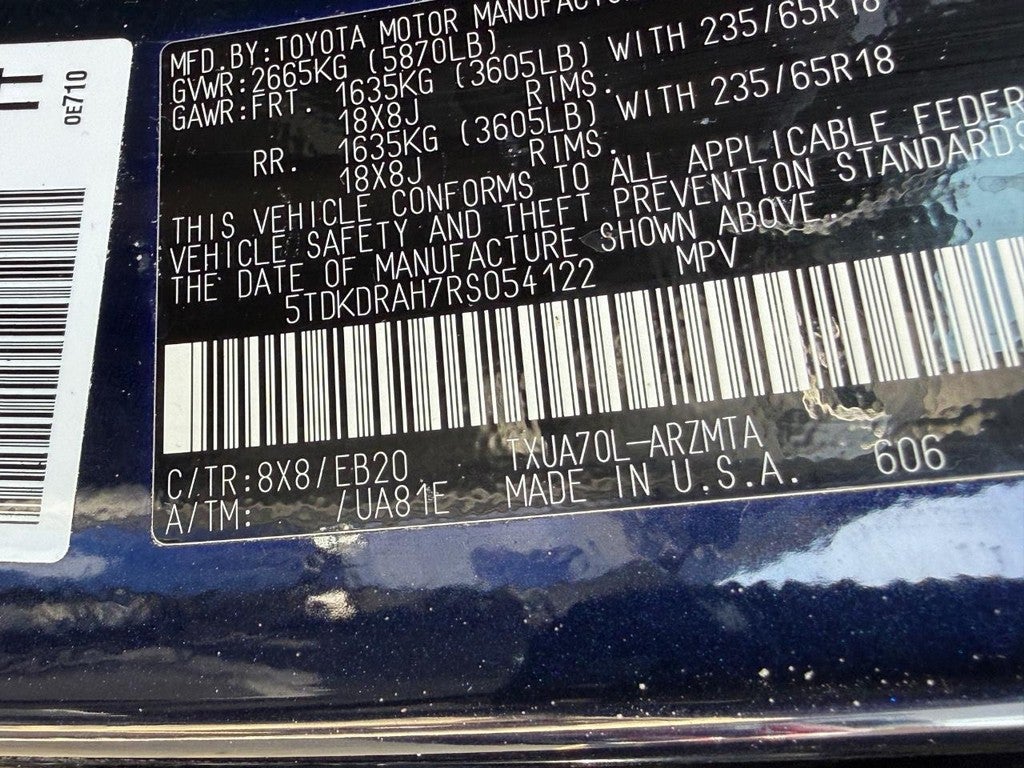 2024 Toyota Highlander LE FWD (Natl)