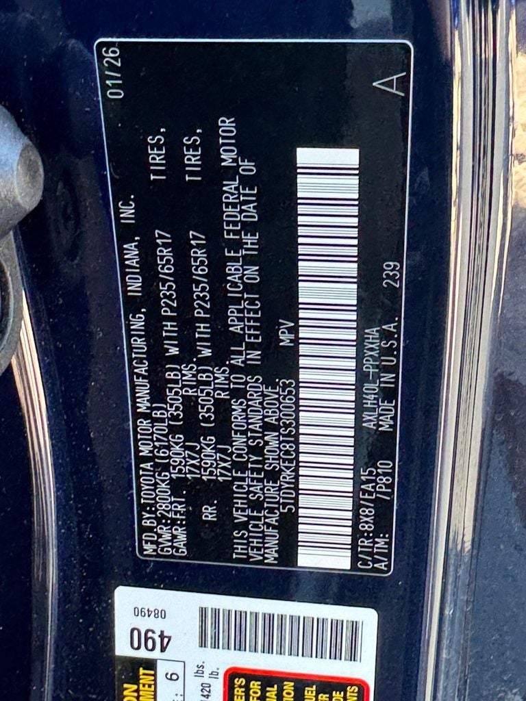 2026 Toyota Sienna XLE 8 Passenger