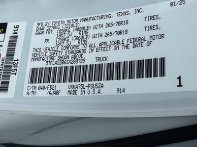 2025 Toyota Tundra SR5