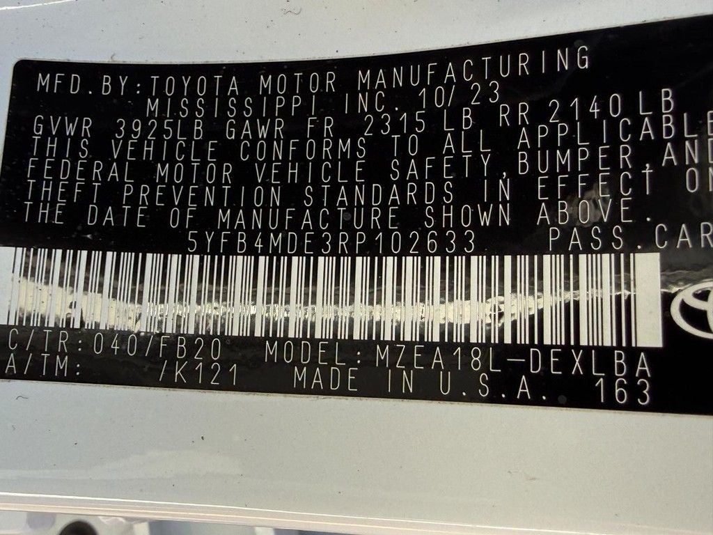 2024 Toyota Corolla LE