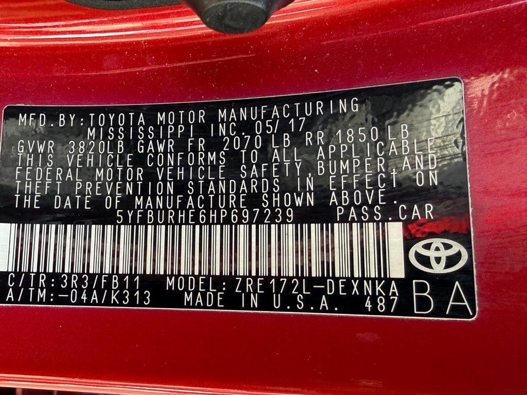 2017 Toyota Corolla LE CVT (Natl)