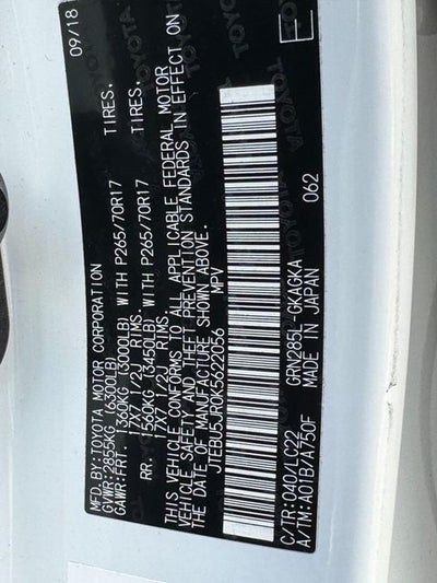 2019 Toyota 4RUNNER TRD Off-Road Premium