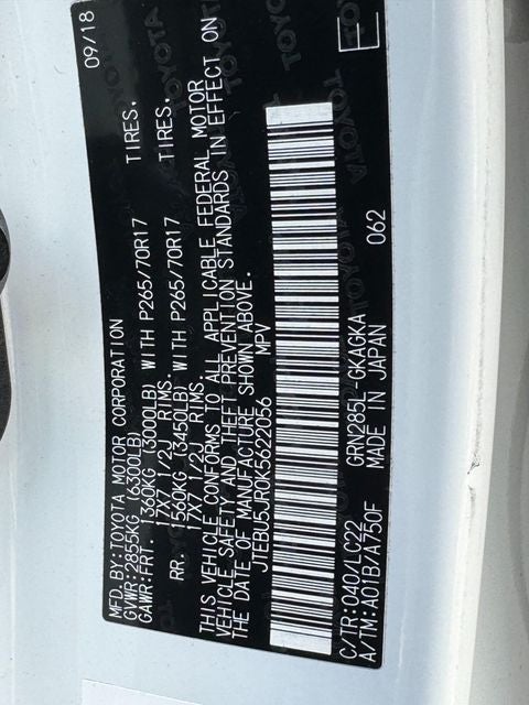 2019 Toyota 4RUNNER TRD Off-Road Premium