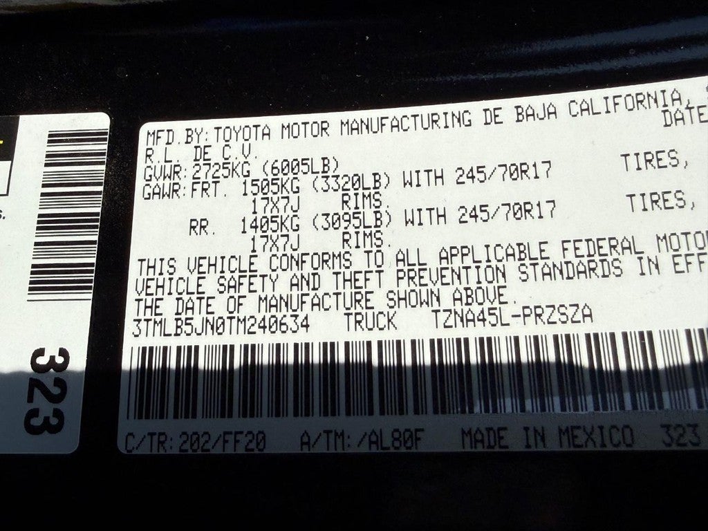 2026 Toyota Tacoma SR5 Double Cab 6' Bed AT (Natl)