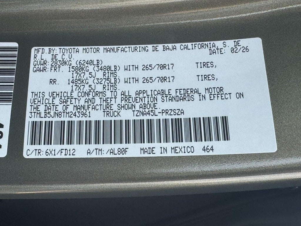 2026 Toyota Tacoma TRD Off-Road