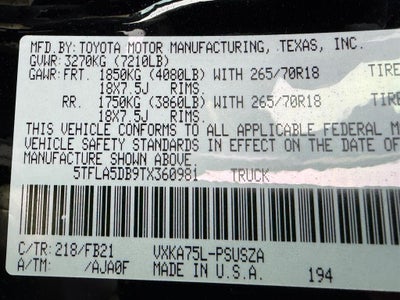 2026 Toyota Tundra SR5