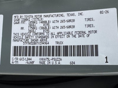 2026 Toyota Tundra 1794 Edition