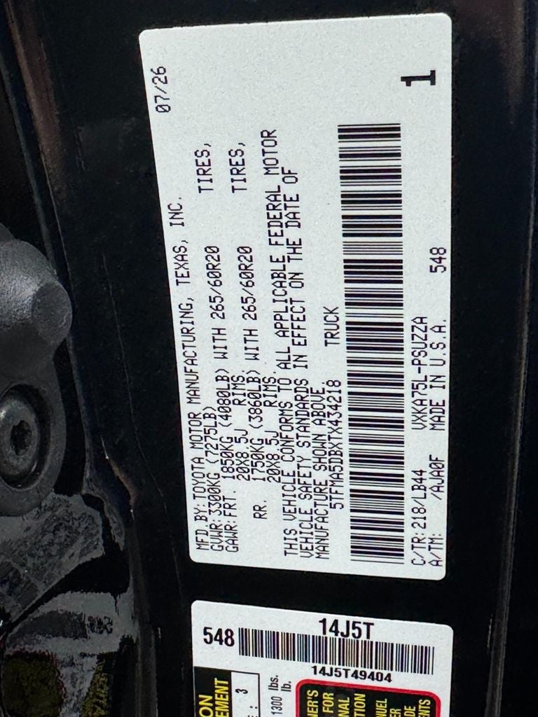 2026 Toyota Tundra 1794 Edition