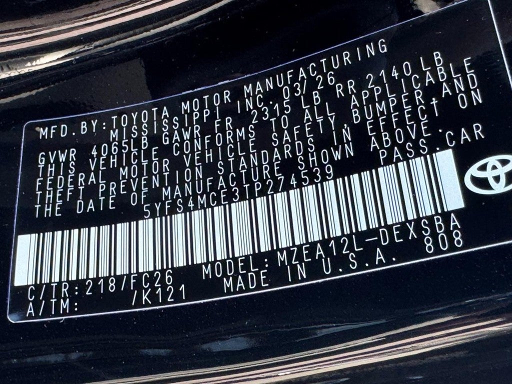 2026 Toyota Corolla SE