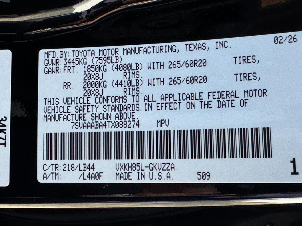 2026 Toyota Sequoia 1794 Edition