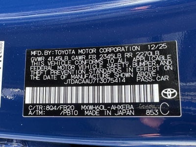 2026 Toyota Prius LE (Natl)