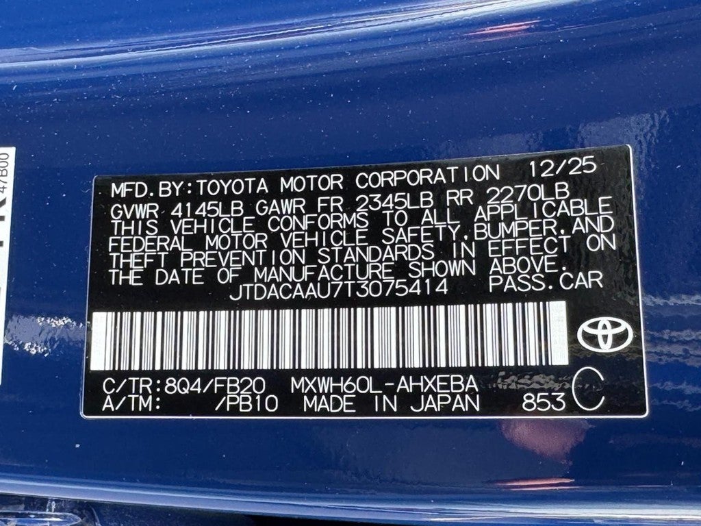 2026 Toyota Prius LE (Natl)